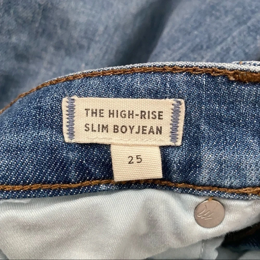 Madewell The High-Rise Slim Boyjean in Raebrook Wash Eco Edition‎ 25